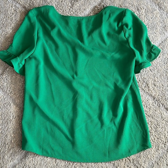 Cece green ruffle blouse - Picture 3 of 3
